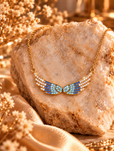 Wing necklace j02 — απαλά χρώματα και έντονη λάμψη στις πέτρες