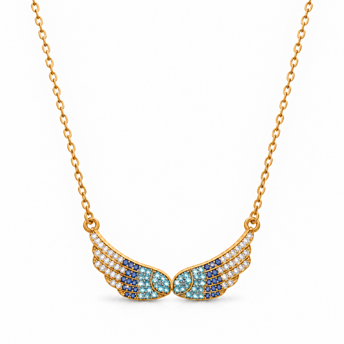 Wing necklace j02 — απαλά χρώματα και έντονη λάμψη στις πέτρες