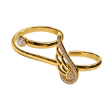 Duo wing ring r05 — πραγματικό δαχτυλίδι σε διάφανο φόντο